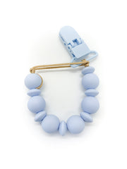 blue baby pacifier clip