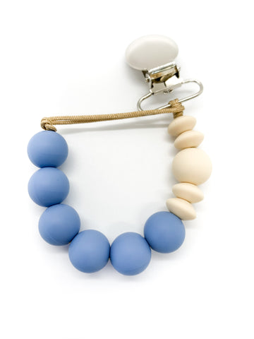 cornflower blue baby pacifier clip