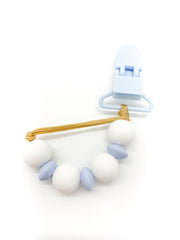 blue baby pacifier mini clip