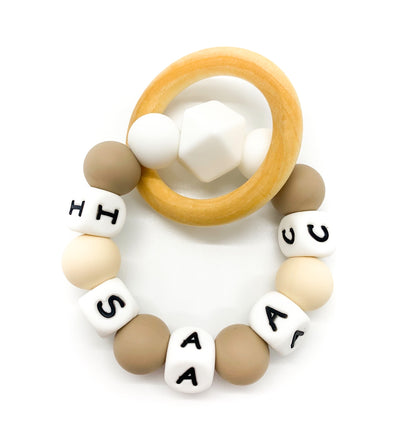 personalized baby teether ring
