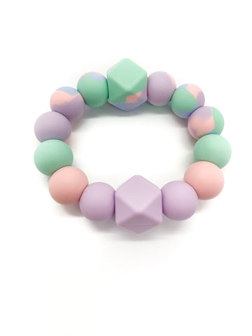 tie dye baby teether toy